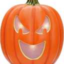 Haunted Hill Farm 1.8-Ft. LED Pumpkin Flatback Halloween Decoration