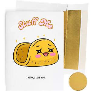 6 x GIFTING GIGGLES Funny Valentines Day Card for Him - Romantic Funny Anniversary Card for Boyfriend or husband - Love Cards for Him Best for Christmas or Birthday - Cute Bay Cards for Husband