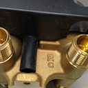 Delta Modern 14 Series Square Rain Shower System Faucet Set, Rainfall Matte Black Shower Head and Handle Set, Valve Trim Kit, 10 Inch, Matte Black 342701-BL