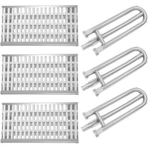 Stainless Steel Grill Heat Plates Heat Shield Grill Burners for DCS Grill Parts 27DBQR, BGA36-BQARL/BQARN, BGA48-BQARL/BQARN, Ceramic Rod Complete Radiant Tray BBQ Gas Grill Replacement Parts