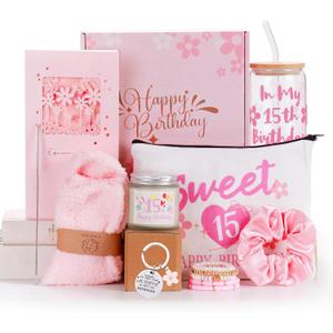 15 Year Old Girl Gifts, 15 Year Old Girl Birthday Decorations, 15th Birthday Gift for Daughter, Granddaughter, Sister, and Niece