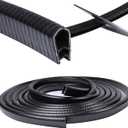 Edge Trim Black U-Channel Rubber Trim Edge with Metal 1/2" X 3/8" - Fit Gap 3/64" to1/4 Car Door Edge Sealing Strip, PVC Weather Stripping with Steel, Metal Edge Protector, 26FT