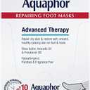 Aquaphor Repairing Foot Masks, Moisturizing Socks for Dry Feet, Hydrating Foot Care Treatment with Avocado Oil and Shea Butter, Pack of 5