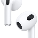 Apple AirPods (3rd Generation) Wireless Ear Buds, Bluetooth Headphones, Personalized Spatial Audio, Sweat and Water Resistant, Lightning Charging Case Included, Up to 30 Hours of Battery Life