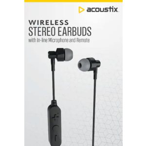 Acoustix Wireless Stereo Earbuds - Black