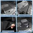 Custom Fit Floor Mats & Cargo Liner for 2026 Honda Passport TrailSport/RTL, Full Set All-Weather TPE Floor Liners 1st & 2nd Row with Backrest Protectors, 2026 Passport Accessories, Black