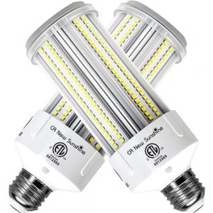 600W Equivalent LED Corn Light Bulb,2-Pack 60W 9000LM 5000K Daylight White, E26/E27 Base, High Brightness LED Replacement for Garage, Basement, Warehouse, Workshop, Indoor Outdoor Lighting