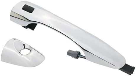 APPERFiT Exterior Door Handle Smart Key w/Cover for Front Door Left Driver Side Chrome Compatible with Kia Sorento 2016 2017 2018 2019 2020 Door Keyless Entry Replaces 82651-C5710 82652-C5010