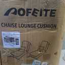 AOFEITE 6'' Chaise Lounge Cushions Outdoor Set of 2, Water Fade Resistant