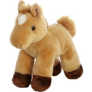 Aurora Adorable Mini Flopsie Prancer Stuffed Animal - Mini Companions Ready for Playful Adventures - for Kids All Ages, Toddlers, Adults, and Families - Brown 8 Inches
