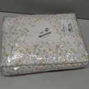 Viviland Floral Queen Sheet Set - 4 Piece Vintage Light Orange Flower Patterned Bed Sheets - Soft, Breathable Microfiber Sheets with Deep Pocket, Non-Slip Fitted Sheets & Pillowcases