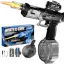 Automatic Electric Water Guns for Adults & Kids Ages 8-12Powerful Water Blaster Squirt Gun with LED Flash 32ft Long Range 500mL Large Capacity, Outdoor Toys for Summer Pool Beach(Black)