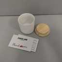 Sweejar Kitchen Canisters Ceramic Food Storage Jar, Stackable Containers with Airtight Seal Wooden Lid for Serving Ground Coffee, Tea, Sugar, Salt and More - 16 Fl Oz (White)