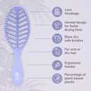 Wet Brush Go Green Speed Dry Hair Brush, Purple - Vented Design & Ultra Soft HeatFlex Bristles - Ergonomic Handle Manages Tangle & Uncontrollable Hair - Pain-Free Hair Accessories (1 Count (Pack of 1))