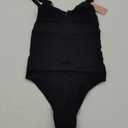 FeelinGirl Shapewear Bodysuits Tummy Control for Women: Seamless Zip-Up Thong Snatched Waist Body Suit V Neck Body Shaper Black XX-Large