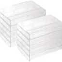 Audio Cassette Tape case Clear/Clear Square Edge Audio Cassette Tape Storage 10 Pack