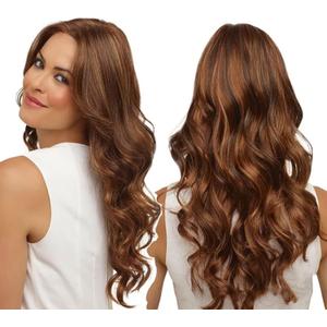 Light Brown Ombre Wigs for Women Long Wavy Wig,Looking Heat Resistant Synthetic Wig,Long Light Brown Wigs for Daily Party Use