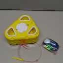 3-in-1 Automatic Cheese-Shaped Interactive Cat Toy  Flying Bird, 6-Hole Mole & Rotating Feather | USB Rechargeable Electronic Feather Toy for Indoor Adult Cats & Kittens, Relieves Boredom (yellow)