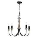 Yura 22 Inch Timeless Candle Chandelier with 5 Light