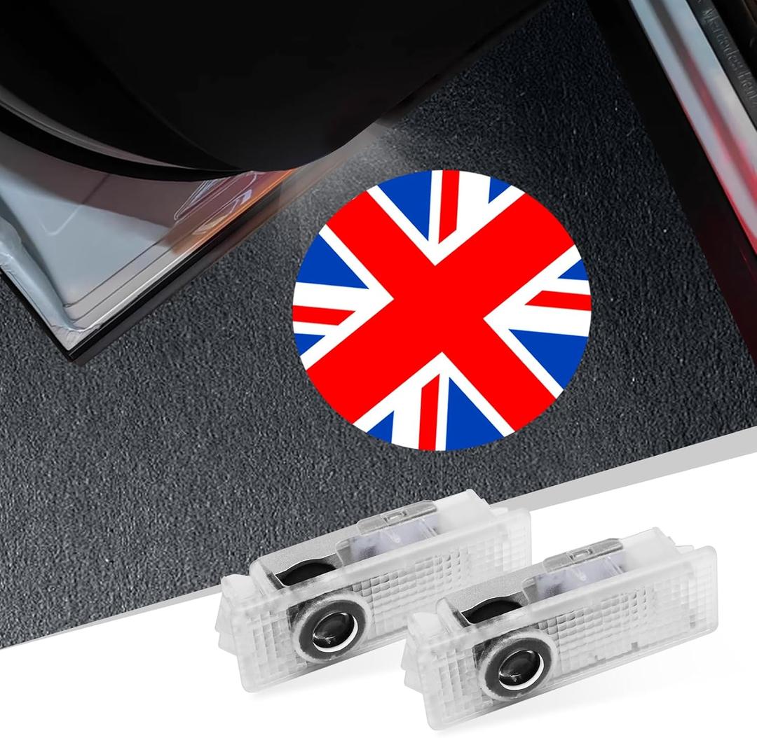 2Pcs Car Door Lights Projector for Clubman/Countryman/Paceman/Sports/Cooper R55 R56 R57 R58 R59 R60 R61 F55 F56 F57 Car Accessories - Ghost Shadow Welcome LED Puddle Lights