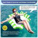 Inflatable Floating recliner, Buoyancy Inflatable Bed Float Lounge Chair, Water Hammock for Beach, Swimming Pool, Vocation Green