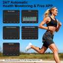 Smart Bracelet Fitness Trackers for Men Women, Smart Watch 24/7 Heart Rate Sleep Stress HRV Monitor, 170+ Sports Modes, 2 Bands, Free APP
