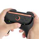 2 x Linkhood 2 Pack Joy-Con Controller Hand Grips for Nintendo Switch 2 2025 Released [2 Pack], Ergonomic Wear-resistant Comfort Handles Holder for Joycon (Black+Black)