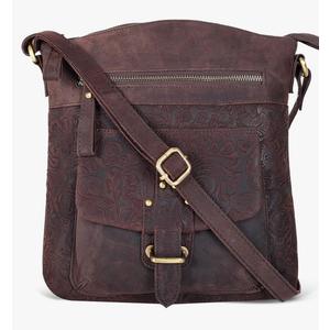 Oak Leathers Leather Crossbody Bag For Women With Adjustable Sling Strap - Medium Size Crossover Shoulder Handbag Purse