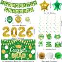 Vlipoeasn Green Gold 2026 Graduation Party Decorations Set, 2026 College/High School Graduation Decorations Party Supplies, Class of 2026 Congrats Grad Backdrop Banner