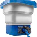 Collapsible Gel Ball Blaster Ammo Bucket, Portable Splatter Blaster Accessories, Splat Gel Gun Refill Container with Strainer, Large Capacity Water Beads Storage Tub Up to 10,000 Balls, for Ages 14+