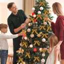 Small Velvet Christmas Bows for Christmas Tree Xmas Decoration Velvet Clip on Bow Ornaments,Home Decor, Wreath, Gift Wrapping, Crafts, Wedding, Party (24, Camel)