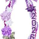 Lyrow 50'' 2026 Graduation Lei Double Braided Strands Graduation Ribbon Leis with 4 Satin Flowers Congrats Graduates Money Leis Class of 2026 Gift for Men Women