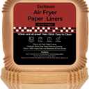 EkoHaven's new Signature Air Fryer Paper Liners, 127Pcs Air Fryer Disposable Liners - Non-Stick and Oil Proof for Easy Cleanup, 9” Square for 5-9qt Baskets Pack of 2
