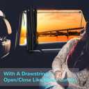 Car Sun Shade Side Window, 2 Pcs Blackout Car Window Shade for Baby Privacy with Storage Net Pockets Auto Curtains 7 Suction Cups for Heat/UV Protection Sun Block Covers, 26.7"L x 20"W