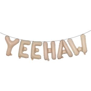 Yeehaw First Rodeo Birthday Party Decorations Boy Cowboy Girl Wild West Western Decor Its My Birthday Baby Shower Balloons (YEEHAW Caramel)