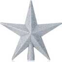 Mr. Pen Glitter Star Tree Topper, 8-Inch Silver Star Christmas Tree Topper (1 x 0.1 x 2 inches)