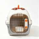 Cat Carrier Airline Approved, Portable Pet Travel Crate with Anti-Stress Design for Cats & Small Dogs, Car Safe Kennel with Top Window (Grey)