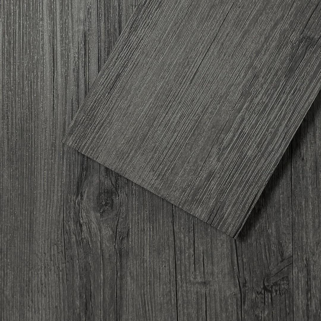 MULGREAT - 54 Square Feet Self Adhesive Vinyl Floor Tiles, 36 Pieces Waterproof Heavy Duty Wood Grain Floor Tiles, 36" x 6" Planks for Apartment Bathroom, Knot Pattern
