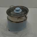 Topwit Hot Pot Electric with Steamer, 1.6L Ramen Cooker, Electric Pot for Pasta, Shabu-Shabu, Oatmeal, Soup and Egg, Portable Cooker with Dual Power Control, Dorm Room Essentials, Blue