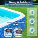 Nattork Inflatable Pool for Kids and Adults, 102" x 63" x 22" Family Full-Sized Inflatable Swimming Pool,Durable Thickened Above Ground Blow Up Pool for Kids Pools for Backyard Indoor Outdoor Shark