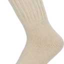Weweya Boot Socks for Women - Thick Winter Knit Warm Socks - Gifts for Women (Medium, Cream, Cream, Cream)