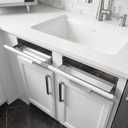 2 Set 11 Inch Stainless Steel Sink Tip-Out Tray Kit, Silver
Includes 2 Tip-out Sink Tray and 4 Hinges, Pull out Storage Organizer for Kitchen and Bathroom Sink Base Cabinets