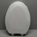 HIGHCRAFT Premium Elongated Toilet Seat with Adjustable Hinges - Molded Plastic Toilet Seat - Fits Standard Elongated Toilets - Oval Seat in White