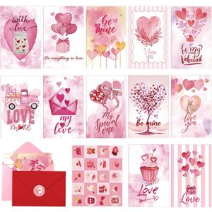 80 Set Valentine Cards with Envelopes Pink Religious Valentines Card Bulk Galentine's Day Gifts Vintage Heart Floral Greeting Exchange Card Bulk for Kids Adult Friends Classroom Gifts