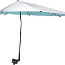 G4Free UPF 50+ Adjustable Beach Umbrella XL with Universal Clamp for Chair Stroller Wheelchair Golf Cart Bleacher Patio