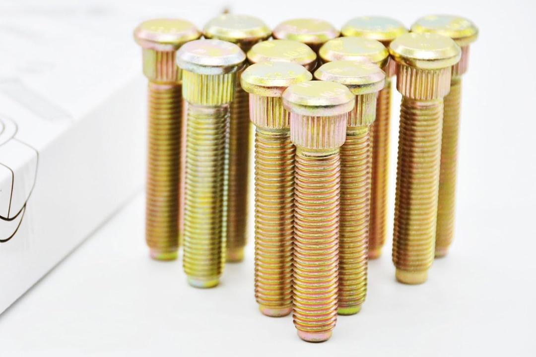 PROJECT INNOVATION 63mm Total Length Long Extended Wheel Studs Wheel Bolts Compatible with Toyoto Tacoma Pick up Trucks m12x1.5x63 Year 1995-2021 1 Set 12pcs, Gold