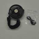 AMACOOL Battery Operated Stroller Fan Flexible Tripod Clip On Fan with 3 Speeds and Rotatable Handheld Personal Fans for Car Seat Crib Bike Treadmill (Black)