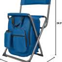 PORTAL Backpack Cooler Chair Fishing Chairs with Backrest Folding Camping Stool Compact for Outdoors Hiking Hunting Travel, Supports 225 lbs Capacity