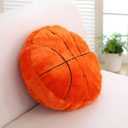 14 Inch Basketball Plush Pillow Toy Soft Stuffed Sports Throw Plush Pillow Cushion Gift for Kids Sofa Bedroom Decoration and Children Birthday (Orange)