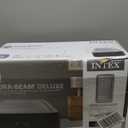 Intex Dura-Beam Deluxe Comfort-Plush Elevated: Fiber-Tech  Queen Size  Built-in Electric Pump  18in Bed Height  600lb Weight Capacity (Grey)